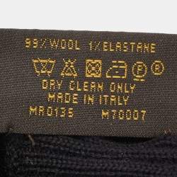 Pre Owned Louis Vuitton Black/Brown Damier Wool Knit Gloves