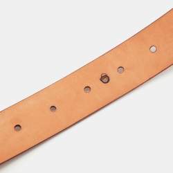 Louis Vuitton Brown Leather LV Initiales Belt 85CM