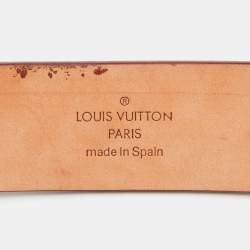 Louis Vuitton Brown Leather LV Initiales Belt 85CM