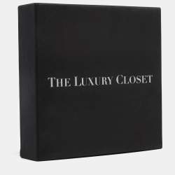 Pre Owned Louis Vuitton Navy Blue Leather Luggage Name Tag