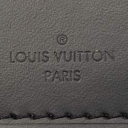 Pre Owned Louis Vuitton Black Leather Luggage Name Tag