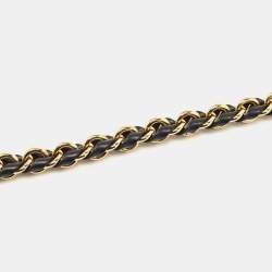Louis Vuitton Black Braided Leather Chain Shoulder Bag Strap