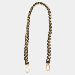 Louis Vuitton Vanity Braided Chain Shoulder Strap Metal and Leather Gold