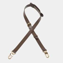 Pre Owned Louis Vuitton Ebony Leather Bag Strap