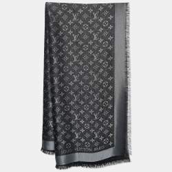 Louis Vuitton Shawl Monogram Shine Black Silk ref.178933 - Joli Closet