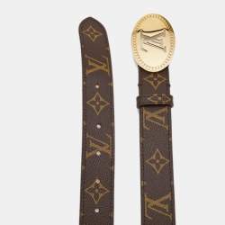 Louis Vuitton Monogram Canvas Oval Cut Belt 100CM