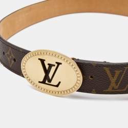 Louis Vuitton Monogram Canvas Oval Cut Belt 100CM