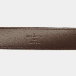 Pre Owned Louis Vuitton Mini Damier Ebene LV Initiales Belt 90CM