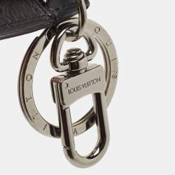 Pre Owned Louis Vuitton Black Leather Shadow Dragonne Key Holder And Bag Charm