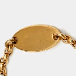 Pre Owned Louis Vuitton Gold Tone Beaded Charm Bracelet