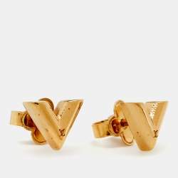 Louis Vuitton Essential V Stud Earrings  Rent Louis Vuitton jewelry for  $55/month