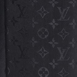 Pre Owned Louis Vuitton Black Silk & Wool Classique Monogram Shawl