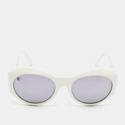 Pre Owned Louis Vuitton White LV Round Sunglasses 
