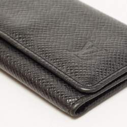 Pre Owned Louis Vuitton Black Leather 4 Key Holder