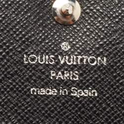 Pre Owned Louis Vuitton Black Leather 4 Key Holder