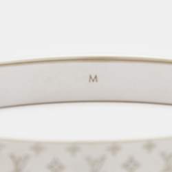 Pre Owned Louis Vuitton Nanogram Cuff Two Tone Bracelet M