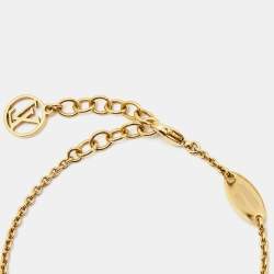 Pre Owned Louis Vuitton Essential V Gold Tone Bracelet