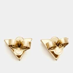 Louis Vuitton Essential V  Gold Tone Earrings