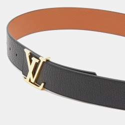 Louis Vuitton - LV Initials 30mm Reversible Belt - Leather - Black - Size: 85 cm - Luxury