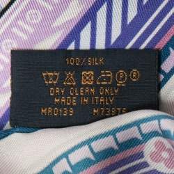 Louis Vuitton Blue LV Pop Silk Square Scarf