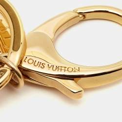 Louis Vuitton Looping Enamel Gold Tone Key Ring