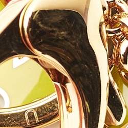 Louis Vuitton Looping Enamel Gold Tone Key Ring