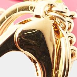 Louis Vuitton Looping Enamel Gold Tone Key Ring