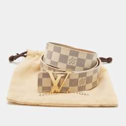 Louis Vuitton Damier Azur Canvas LV Initiales Belt 85CM