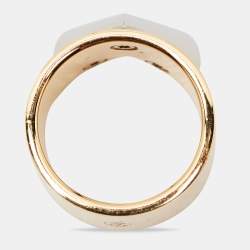 Pre Owned Louis Vuitton Essential V Two Tone Ring Size 54