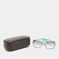 Pre Owned Louis Vuitton Blue  Acetate Z0363w Gradient Oversized Sunglasses 