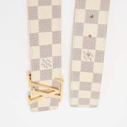 Louis Vuitton Damier Azur Canvas LV Initiales Belt 85CM