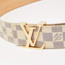 Louis Vuitton Damier Azur Canvas LV Initiales Belt 85CM