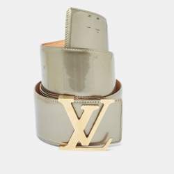 Louis Vuitton Green Vernis Leather LV Initiales Wide Belt 75 CM Louis  Vuitton