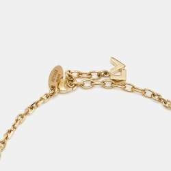 Pre Owned Louis Vuitton Faux Pearl Two Tone Necklace