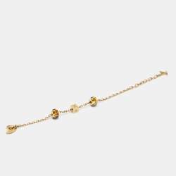 مملوكة مسبقًا Louis Vuitton Gamble Crystal Gold Tone Bracelet