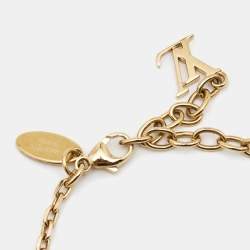 مملوكة مسبقًا Louis Vuitton Gamble Crystal Gold Tone Bracelet