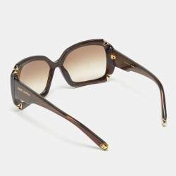 Pre Owned Louis Vuitton Brown Glitter Hortensia Z0366W Gradient Sunglasses