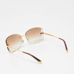 Pre Owned Louis Vuitton Brown/Gold Gradient Z0371U Lily Sunglasses