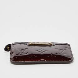 Pre Owned Louis Vuitton Amarante Monogram Vernis Key Pouch