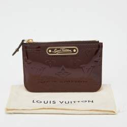 Pre Owned Louis Vuitton Amarante Monogram Vernis Key Pouch
