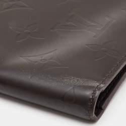Louis Vuitton Dark Brown Monogram Matte Leather Bifold Wallet Organizer 