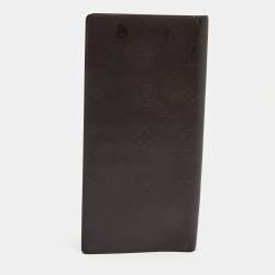 Louis Vuitton Dark Brown Monogram Matte Leather Bifold Wallet Organizer 
