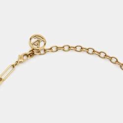 Pre Owned Louis Vuitton Necklace Monogram Collier Roman Holiday Gold Tone Necklace