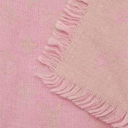 Louis Vuitton Pink Monogram Wool & Silk Shawl