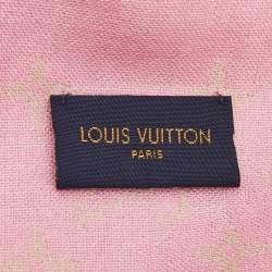Louis Vuitton Pink Monogram Wool & Silk Shawl