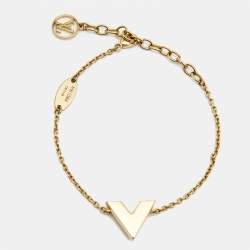 Louis Vuitton Essential V Gold Tone Bracelet