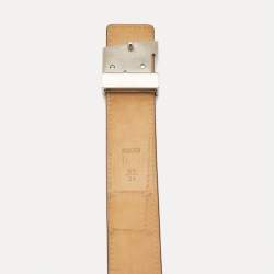 Pre Owned Louis Vuitton Black Epi Leather LV Initials Belt 85CM