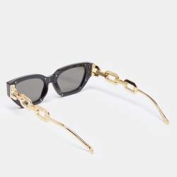 Pre Owned Louis Vuitton Gold/Black Mirrored Monogram Metal LV Edge Sunglasses