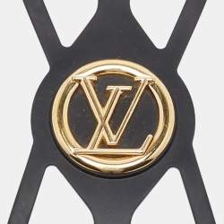 Pre Owned Louis Vuitton Louise Canvas Silicon Gold Tone Phone Holder