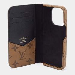 Louis Vuitton Monogram Reverse Canvas iPhone 14 Pro Folio Case